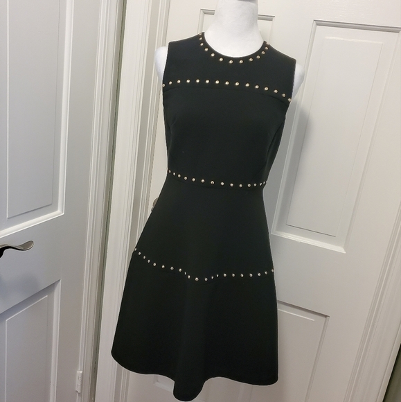 EC Kate Spade New York Studded Crepe Cocktail Party Dress Size 2, Black - Picture 2 of 11